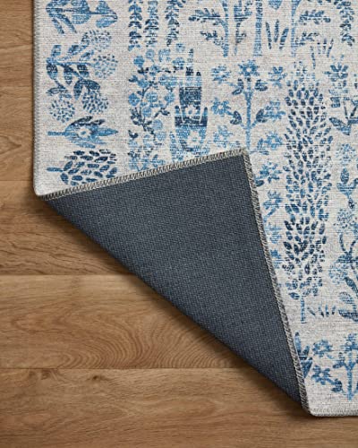Loloi Rifle Paper Co Maison Blue 2'-3" x 3'-9" Accent Rug | MAO-07 Printed Approx. 2x4 Entryway Kitchen, Whimsical, Accent Rug - color: Blue, size: 2'3" x 3'9" (Rectangular)