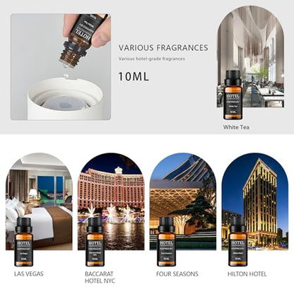 Hotel Collection Diffuser Essential Oil Gift Set,Hotel Scents for Home,Stress Relief Air Freshening,My Way,The Beach Villas and Other Luxury Hotel Scents
