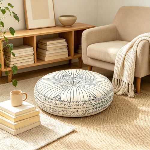 Supportive Floor Meditation Cushion - Large Floor Sitting Pillow for Yoga，A | Floor Sitting, Meditation Support, Yoga Use, Large Size - color: Multicolor