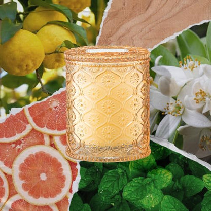LA JOLIE MUSE Yuzu Neroli Scented Candles for Home, Natural Soy Wax 40 Hrs | Luxury Fresh Jar Candle, Clean Non Toxic, Gift for Women & Men, Spring Summer Candles, Pretty Candle, Citrus Orange Spearmint - color: Yuzu & Neroli Blossom