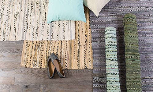 DII Chindi Home Collection Handwoven Multicolor Area Rag Rug, 2 3" x 6', Gray - color: Grey, size: 2'3" x 6' (Rectangular)