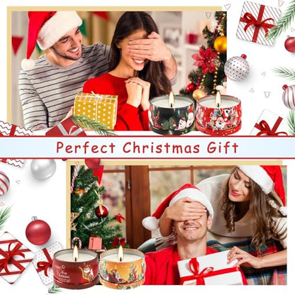 36 Packs Christmas Scented Candles Gift- Aromatherapy Candle-2.5oz Soy Wax-Long Lasting Burn time, Christmas Thanksgiving Gifts, Home Decor - color: Red 01