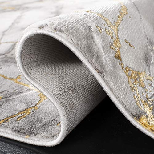 SAFAVIEH Craft Collection Runner Rug - 2'3" x 8', Grey & Gold, Modern Abstract Design, Non-Shedding & Easy Care, Ideal for High Traffic Areas in Living Room, Bedroom (CFT877F) - color: Grey/Gold, size: 2'3" x 8' (Runner)