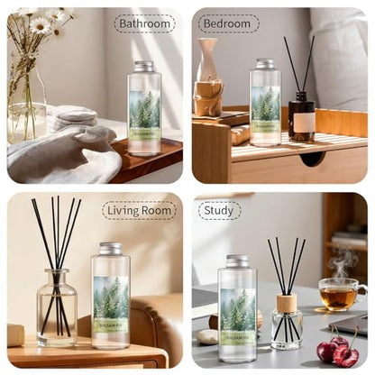 STRN Reed Diffuser Oil Refill, Balsam Fir Scent Diffuser Refill 200ML | Long-Lasting Summer Fragrance for Home, Living Room, Bedroom, Office