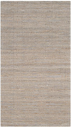 SAFAVIEH Cape Cod Collection Accent Rug - 3' x 5', Grey & Sand, Handmade Flat Weave Jute, Ideal for High Traffic Areas in Entryway, Living Room, Bedroom (CAP412A) - size: 3' x 5' (Rectangular)
