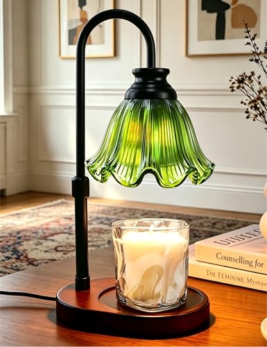 Banbanda Candle Warmer Lamp with Timer ：Mothers Day Gifts, Christmas Decorations Indoor, Birthday Gifts for Women Mom, Warming Gifts for Office, Dorm, Apartment & New Home Decor - color: Forest Green
