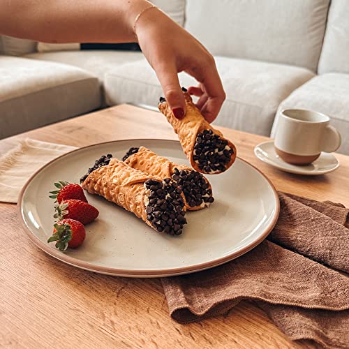 Mora Ceramic Dinner Plates Set of 6, 10 inch Dish Set - Microwave, Oven, and Dishwasher Safe, Scratch Resistant, Modern Rustic Dinnerware- Kitchen Porcelain Serving Dishes - Earl Grey - color: Earl Grey