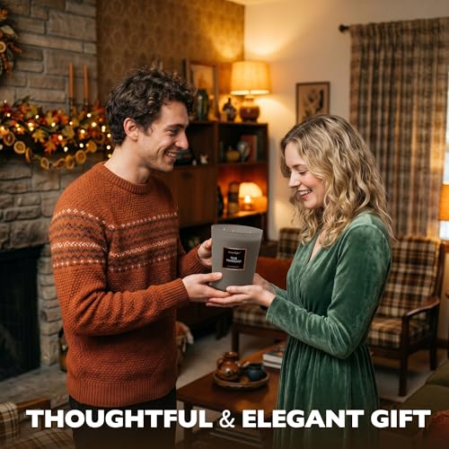 HomeLights Premium Scented Candles - 33.3 oz Natural Soy Wax, Aromatherapy for Home, Long Lasting Smokeless, 130 hrs Burn Time, 3 Cotton Wicks, Gifts for Women & Men - Teak Mahogany - color: Teak Mahogany