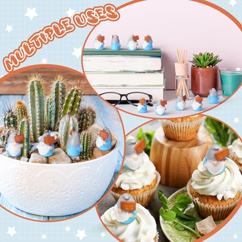 24 Pcs Mini Resin Gnomes Figurines Miniature Tiny Fairy Gnomes Figurines Inspirational Appreciation Gnome Statues with Motivational Word for Office Desk Table Employee Family Supplies(You Can Do It) - color: Classic, style: You Can Do It