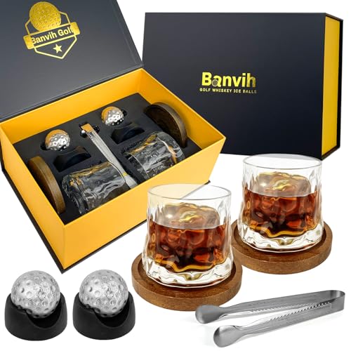 Whiskey Golf Stones Gifts Set Accessories for Men -Valentines Day Gifts for Him-Birthday Gifts for Men
