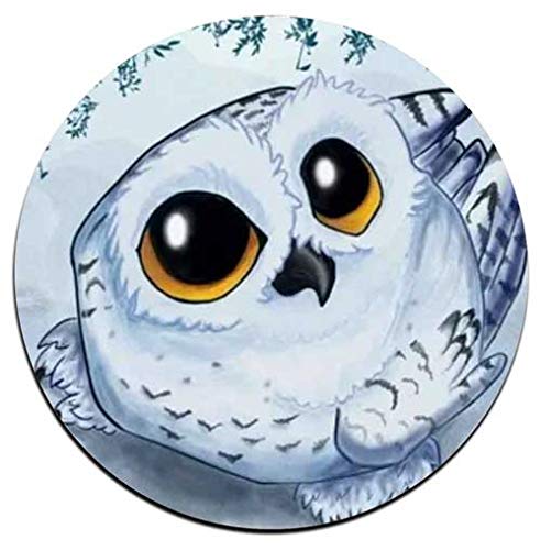 Cute Owl Round Coaster Set - Made of Recycled Rubber - Set of 4 - color: Cute Owl