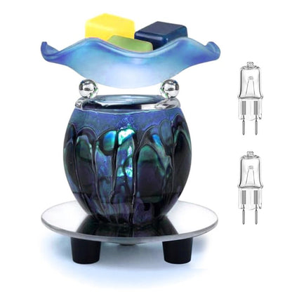 3 in 1 Electric Oil Warmer Wax Warmer Tar Melt Warmer Fragrance Oil Burner (blue2) - color: Lw-blue2