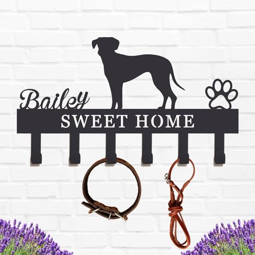 Personalized Dog Leash Holder for Wall, Dog Storage Organizer, Leash Holder for Wall, Key Holder for Wall, Keys Holder on Wall, Key Holder Wall Mount, Dog Decor, Gifts for Dog Lovers - color: Design 12