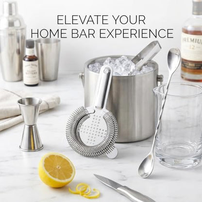 Hawthorne Cocktail Strainer, Food-Grade Stainless Steel Bar Drink Strainer | Hawthorne Cocktail Strainer, High-Density Spring, Food-Grade 304 Stainless Steel, Perfect for Shakers and Mixing Glasses