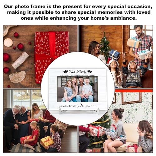YSTEP Family Photo Frames - Wooden 4x6 Picture Frame for Desk Display - Our Family: A Circle of Strength - style: Style 1