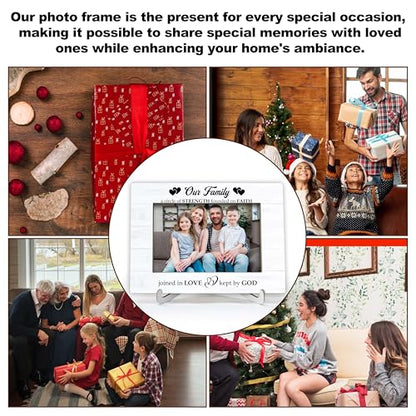 YSTEP Family Photo Frames - Wooden 4x6 Picture Frame for Desk Display - Our Family: A Circle of Strength - style: Style 1