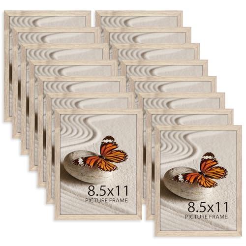 Memory Island 8.5x11 Document Certificate Frames for Wall and Tabletop Display, 8.5 by 11 Walnut Wood Grain Picture Frames with HD Plexiglass, Set of 15 - color: Walnut Wood Grain, size: 8.5x11"