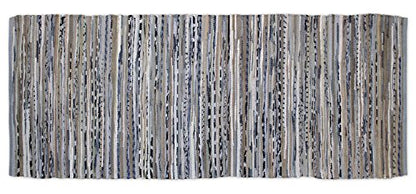 DII Chindi Home Collection Handwoven Multicolor Area Rag Rug, 2 3" x 6', Gray - color: Grey, size: 2'3" x 6' (Rectangular)