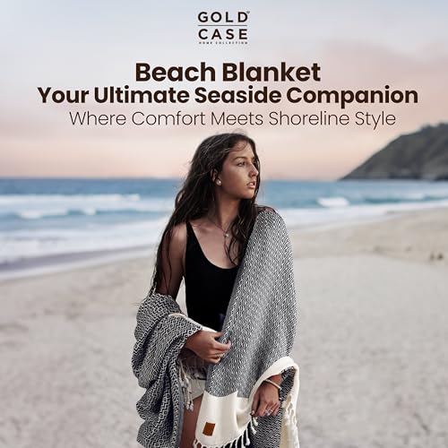 Gold CASE Turkish Beach Towel Set of 4 – 100% Cotton Large Turkish Bath Towels 67 x 38'' – Zeus Extra Large, Quick Dry & Sand Free Towels – Peshtemal for Pool – Brown - color: Brown, size: Zeus Beach Bath Towel