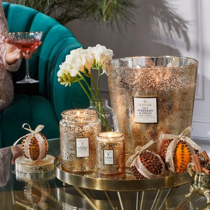 Gilt Pomander Hinoki, Large Candle Jar, 18 oz, 100 Hour Burn Time, Coconut Wax for Clean Burning, Handcrafted in the USA - color: 12 - Gilt Pomander & Hinoki
