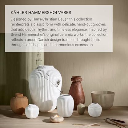 Kahler Hammershoi Tealight Holder | White Porcelain | 3.9 Inch - color: White, size: 6,5 x 10 cm