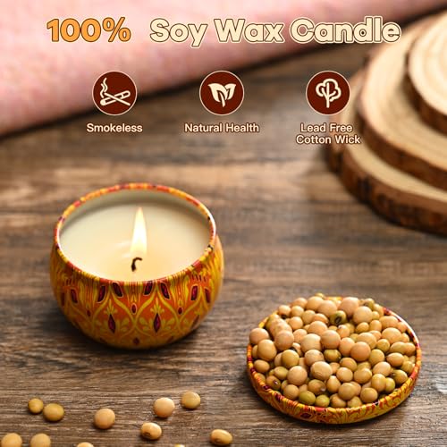 Scented Candles,12 Pack Aromatherapy Candle, Aromatherapy Candle with Gift Box for Family-Spring - color: Spring