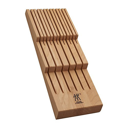 Zwilling 12-Slot In Drawer Knife Block, Beechwood - color: Natural, size: 12 slot