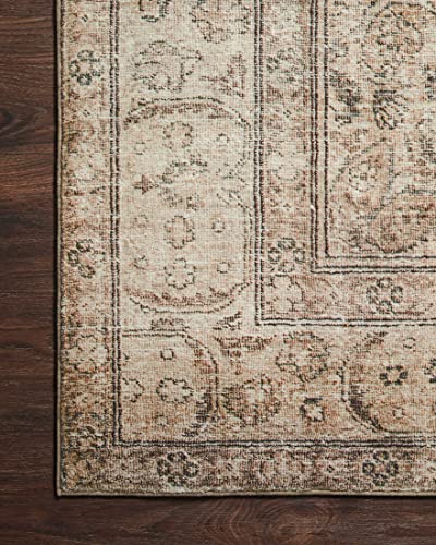 Loloi Margot Antique/Sage 3'-6" x 5'-6" Accent Rug | MAT-01 CloudPile™ Printed Approx. 4x6 Ivory / White Entryway Kitchen, Timeless, Classic, Plush, Luxurious, Accent Rug - color: Antique / Sage, size: 3'6" x 5'6" (Rectangular)