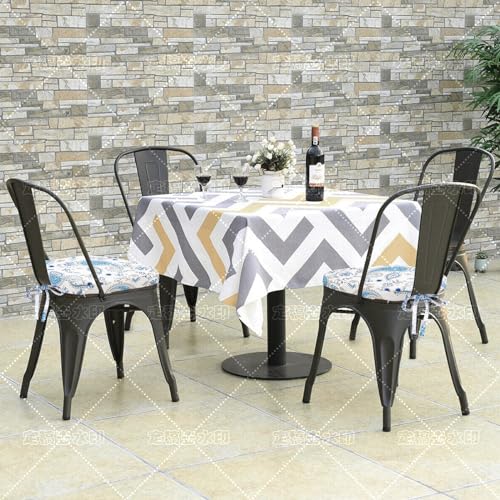 GUEGLSA Outdoor Waterproof Seat Cushions 14x14 inch, Non Slip Metal Chair Pad with Ties, U Shaped Metal Chair Cushion for Kitchen Dining Patio Chair, Set of 2, Blue Paisley - color: Blue Paisley