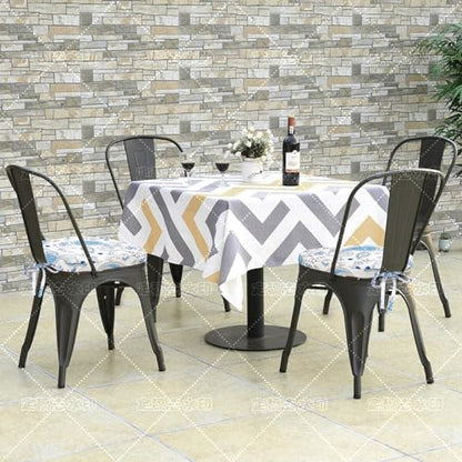 GUEGLSA Outdoor Waterproof Seat Cushions 14x14 inch, Non Slip Metal Chair Pad with Ties, U Shaped Metal Chair Cushion for Kitchen Dining Patio Chair, Set of 2, Blue Paisley - color: Blue Paisley