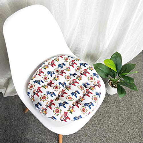 vctops Bohemian Soft Round Chair Pad Garden Patio Home Kitchen Office Seat Cushion Horse Diameter 16" - color: Horse, style: Diameter 16 Inch