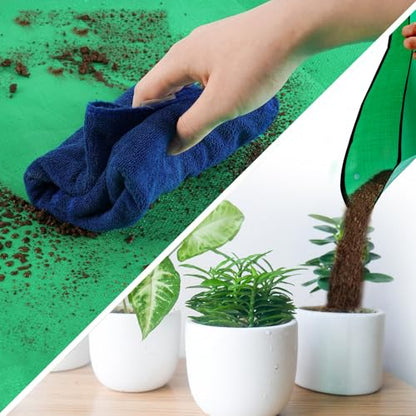 Repotting Mat for Indoor Plant Transplanting and Mess Control, Thickened Waterproof Potting Tray Foldable Succulent Potting Mat Portable Gardening Mat Garden Gifts for Women & Men, 27"x 27"