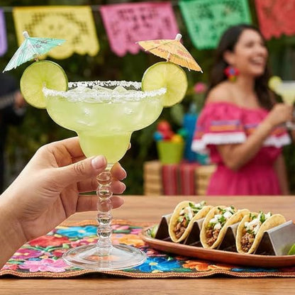 TOPZEA Acrylic Margarita Glasses Set of 4, 13.5 oz Shatter-proof Plastic Daiquiri Cocktail Cup, Unbreakable Martini Champagne Coupe Glasses Drinkware for Poolside, Bar, Party, BPA-free, Reusable
