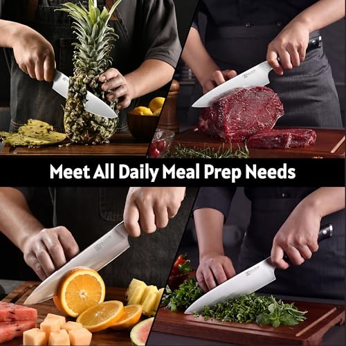 PAUDIN Chef Knife,8 Inch Professional Kitchen Knife Dishwasher Safe,Forged German Stainless Steel Sharp Cooking Knife,Ergonomic G10 Handle Full Tang Meal Prep Knives,Home Restaurant Gift for Men Women - color: Chef Knife - 8 inch
