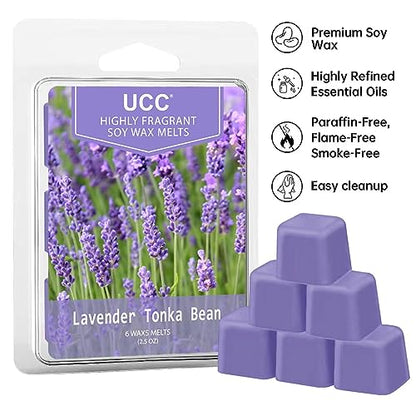 UCC Plant Based All Natural Fall Wax Melts, Highly Scented Fragrances, Long Lasting Premium Soy Scented Melts Cubes, Wax Melts Tarts, Colored Wax Melt - 4 Pack - color: Set G