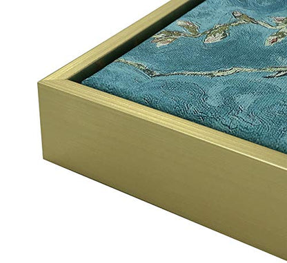 Wieco Art Framed Wall Art Almond Blossom Floral Giclee Canvas Prints of Van Gogh Famous Oil Paintings Reproduction Flowers Pictures on Canvas Wall Art for Bedroom Home Decorations - size: 28"L x 20"W