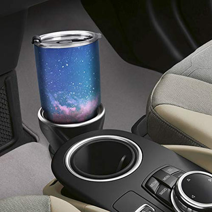 SYACOT 30oz Tumbler Double Wall Stainless Steel Vacuum Insulated Travel Mug with Splash-Proof Lid Metal Straw and Brush (Sky) - color: Sky-30oz