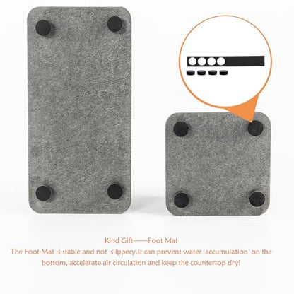 NiuYichee Set of 4 Water Absorbent Diatomite Coasters, Diatomaceous Earth Kitchen Soap Dish, Bathroom Trays, Water Absorbing Stone Used for Hand Soaps & Plants & Toiletries in The Modern Home - color: Set of 4 Grey