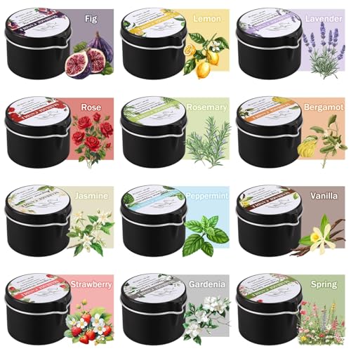 12-Pack Massage Candle Set - Low Temperature Soy Wax Melts into Silky Smooth Massage Oil, 1oz Aromatherapy Candles for Couples, Home Spa, Relaxation & Romantic Gifts (12 Scents) - color: 12Pack-Massage