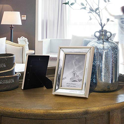 Meetart 4x6 2 Pack Mirror Photo Frames Sets for Wall Pictures Decor or Table Stand - size: 4x6 2 Pack