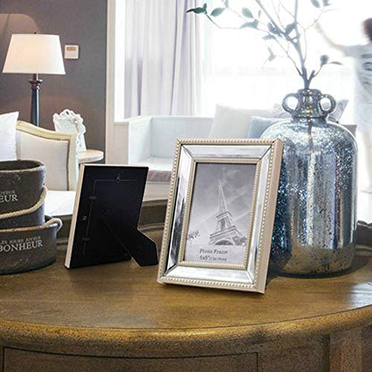 Meetart 4x6 2 Pack Mirror Photo Frames Sets for Wall Pictures Decor or Table Stand - size: 4x6 2 Pack