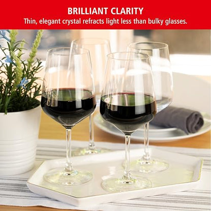 Spiegelau Style Red Wine Glasses Set of 4 – Elegant Stemmed Crystal Wine Glassware for Cabernet, Merlot & Pinot Noir – Lead-Free Crystal Glass Set for Home & Entertaining - style: Red Wine Glasses