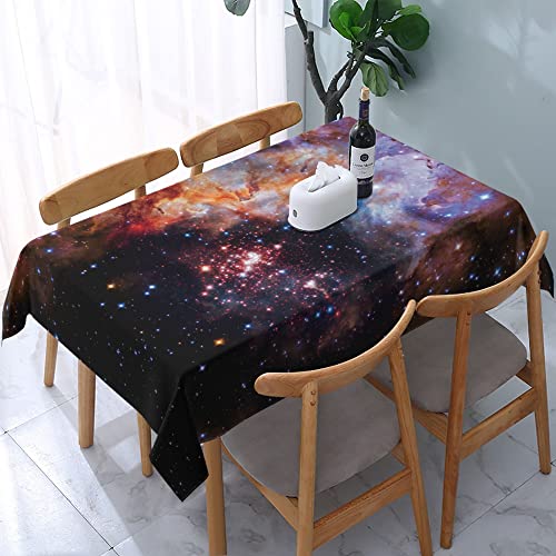 Worltoldb Galaxy Tablecloths Polyester Table Cloth for Kitchen Dinning Table Washable Table Cover for Parties Wedding Picnic - color: White7