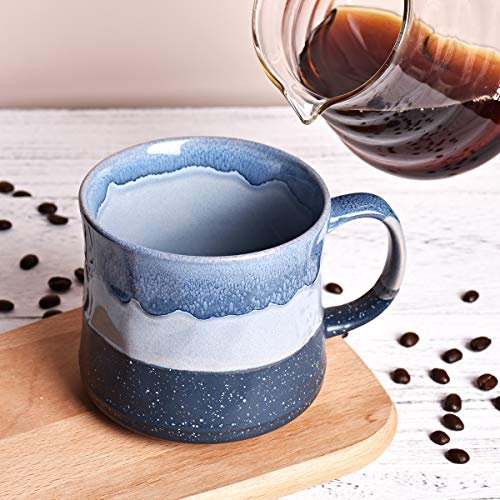 PCS 21 Oz Bosmarlin Large Stoneware Coffee Mug - color: Blue