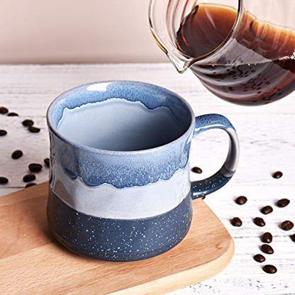 PCS 21 Oz Bosmarlin Large Stoneware Coffee Mug - color: Blue