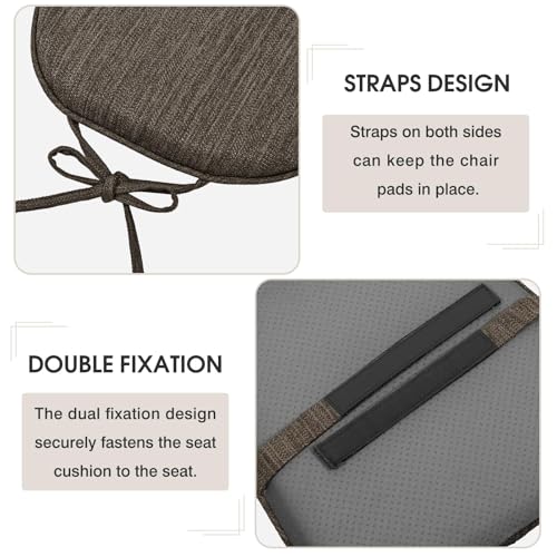 baibu Super Soft Polyester Pillow Cushion, 4 Pack (14x14x1.5in, Brown) - color: Brown, size: 14x14x1.5 Inch (Pack of 4)