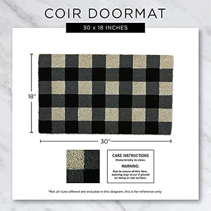 DII Natural Coir Doormat Outdoor Welcome Mat, 17x29, Sunflower - color: Sunflower