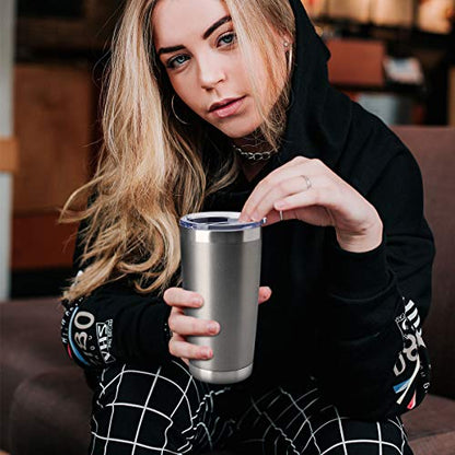 HASLE OUTFITTERS 20oz Tumblers Bulk Stainless Steel Cup with Lid Double Wall Vacuum Insulated Coffee Mug for Cold & Hot Drinks 1 Pack, Grey - color: Grey-A, size: 1 Count (Pack of 1)