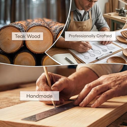 DOSTDR-10 Piece Wooden Cooking Utensil Set Teak Wood Cooking Spoon FoodSafe | NonStick Safe HeatResistant Durable Lightweight FoodSafe SeasonedTeak Ergonomic EasyClean EcoFriendly ScratchResistant