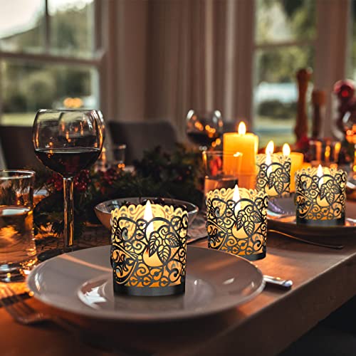 48PCS Votive Candles Holders Wraps, Silver Tea Light Candle Fairy | Home Decoration(no Bottom) - color: Silver